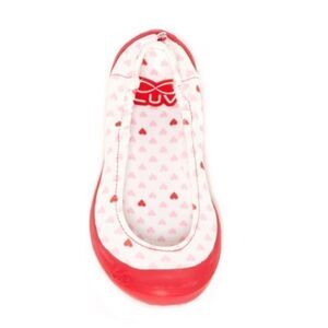 LUV footwear - Girls red sweet heart dream flats